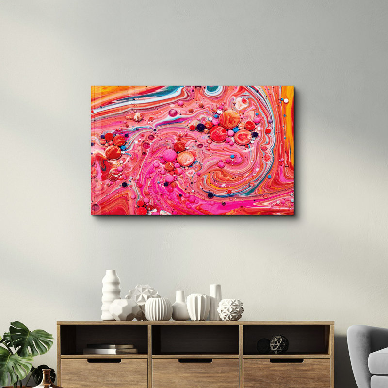 Peinture murale élégante en verre trempé 100% verre trempé, épaisseur: 0,16 pouce | Imprimé UV pour des couleurs éclatantes et une durabilité | Parfait pour la décoration intérieure et l'esthétique moderne