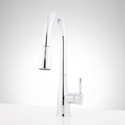 Calverton Single-Hole Pull-Down Kitchen Faucet - Chrome