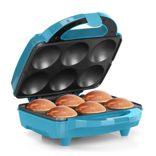 New US Plug Mini 1400W Donut Maker Machine For Breakfast, Snacks, Desserts  & More With Non-stick Surface, Makes 8 Doughnuts