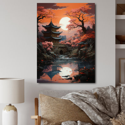 «Danari Japon Art Shrine At Twilight II», reproduction sur toile