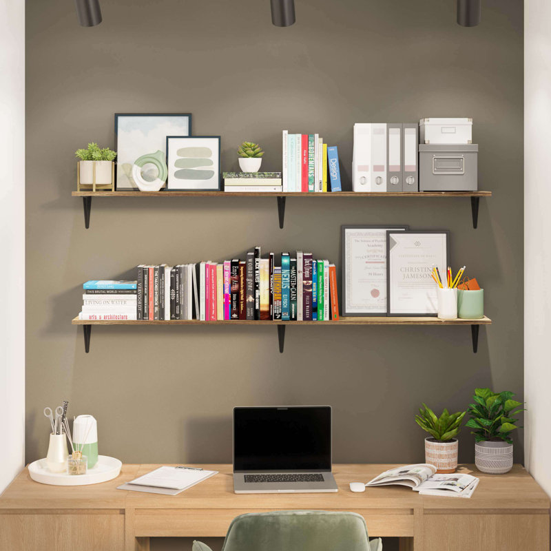Paulownia Floating Shelf, 5.6" H x 60" W x  6" D