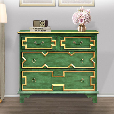 Green Solid + Manufactured Wood Sideboard