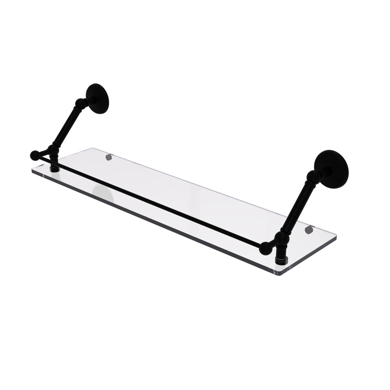 Tablette flottante avec barre de galerie Marchmont, Noir mat, H 8 po x l 30 po x P 8,6 po