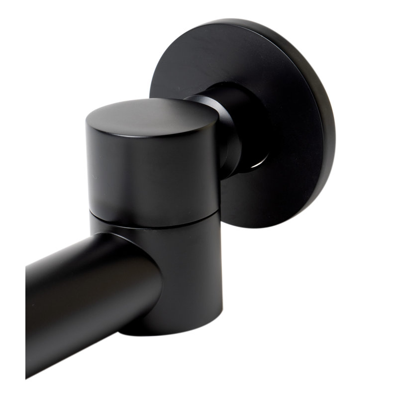 1 Handle Wall Bathtub Spout, Black Matte