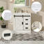 Ensemble de meuble-lavabo double en bois manufacturé 2 tiroirs 2 portes Chimira-101339866-129439378