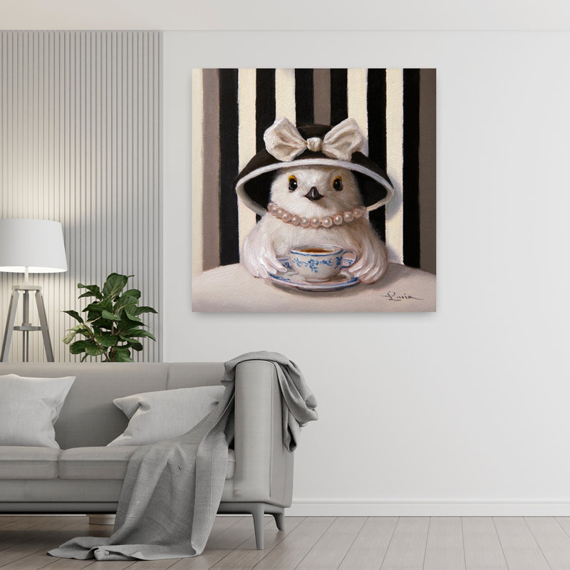 Chicka Tea, oiseau contemporain, architecture urbaine, art, H 48 po x l 48 po