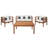 Bardara Acacia 4 - Person Patio Conversation Set with Cushions