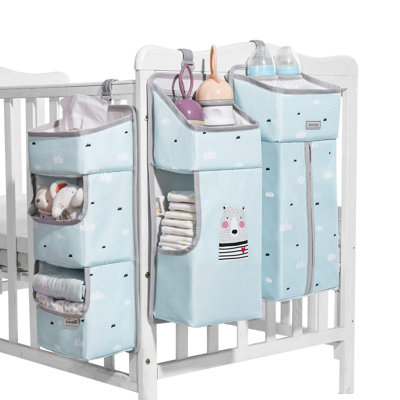 3-in-1 Hanging Diaper Caddy Organizer for Baby Crib