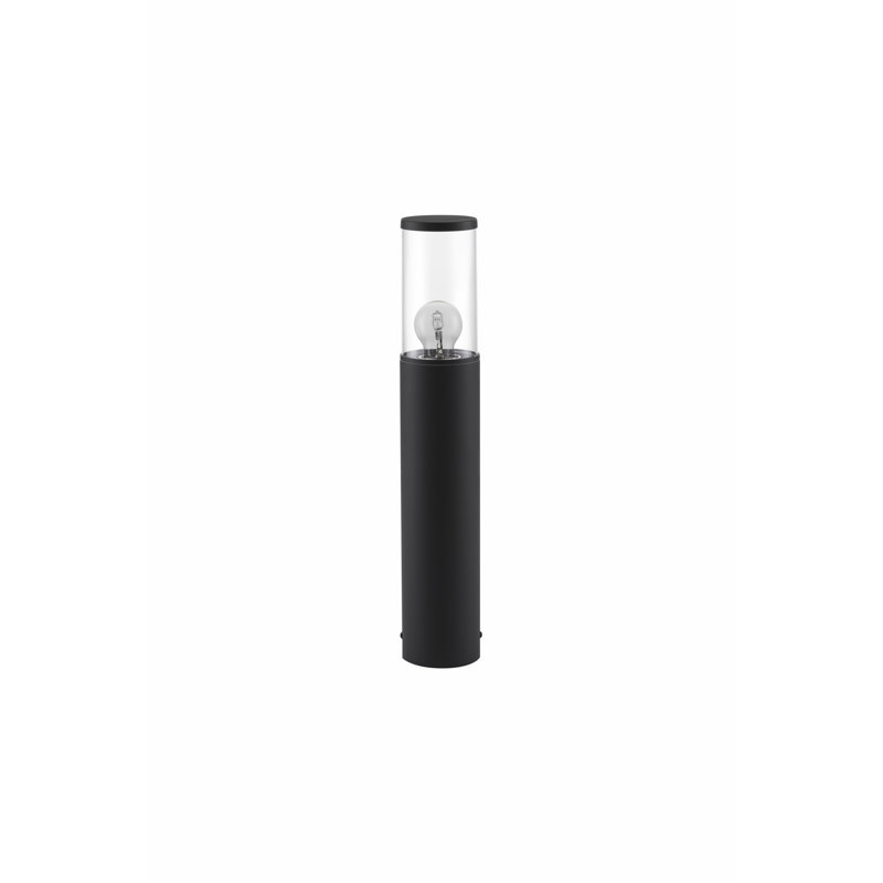 Dark Grey Metal Bollard Light, 50cm H x 9cm W x 12cm D