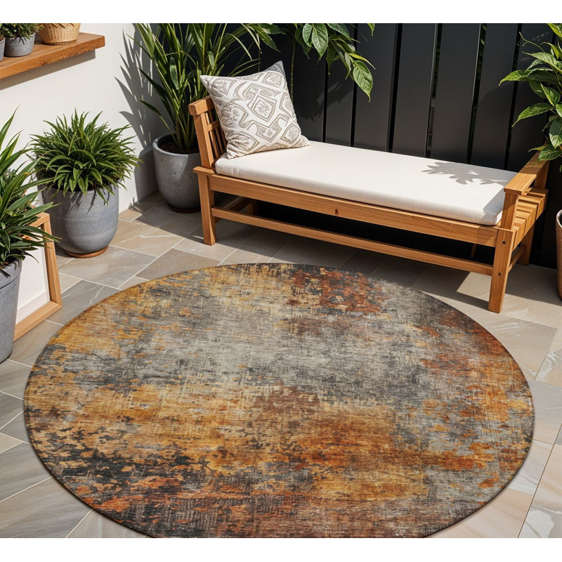 Tapis d'extérieur rond 8 pi