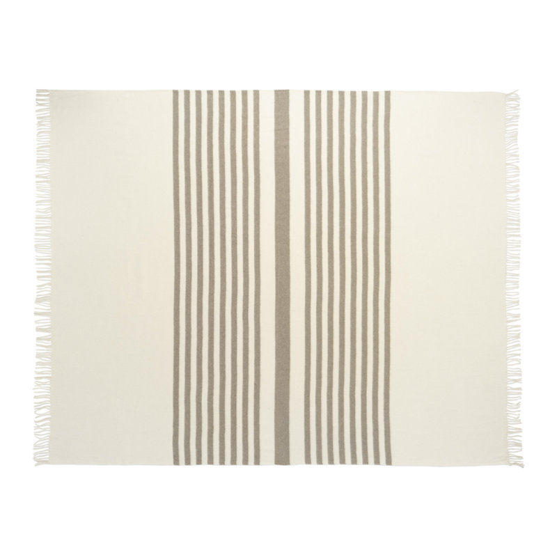 Nona Throw Blanket, Cream;Taupe