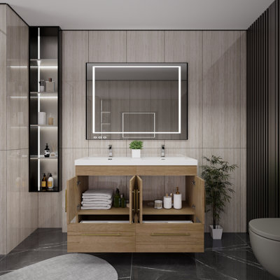 Meuble-lavabo double l 48 po Kyng
