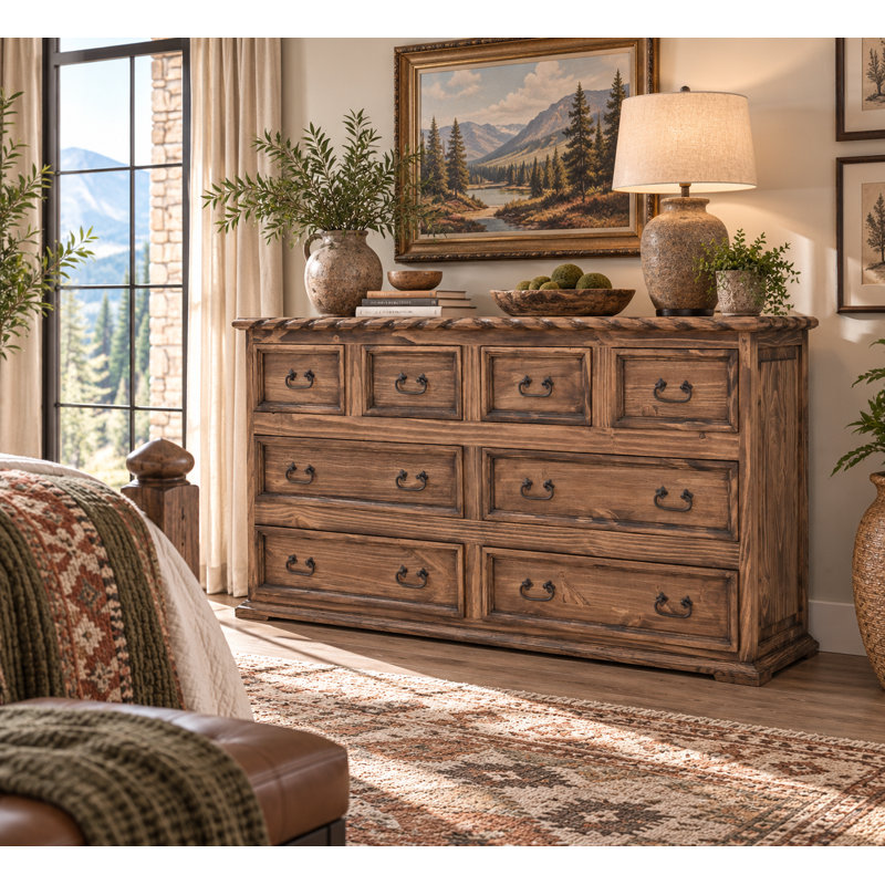 Commode 8 tiroirs Rustic Wood