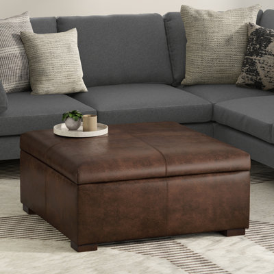 Repose-pieds de table basse avec rangement caché Gabgie