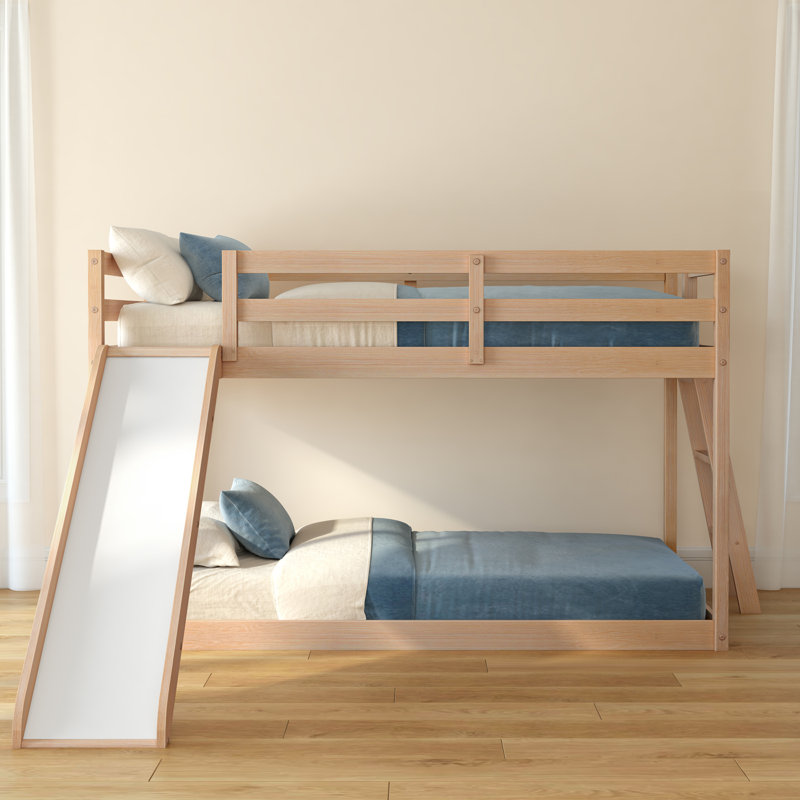 Lit superposé simple avec glissière Bear, Oak Embossed Natural