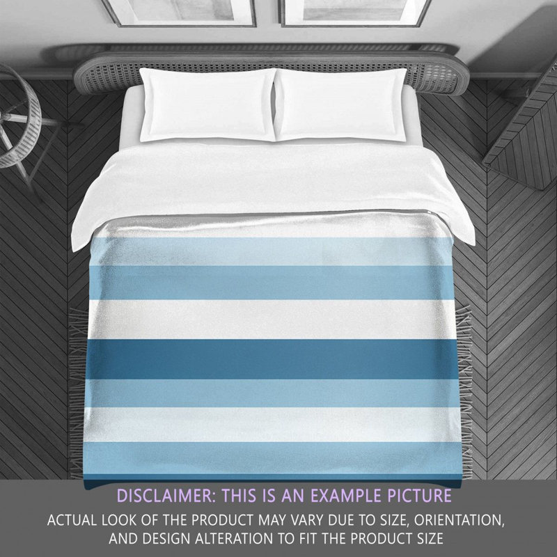 Striped Comforter, Blue/White, Twin Comforter