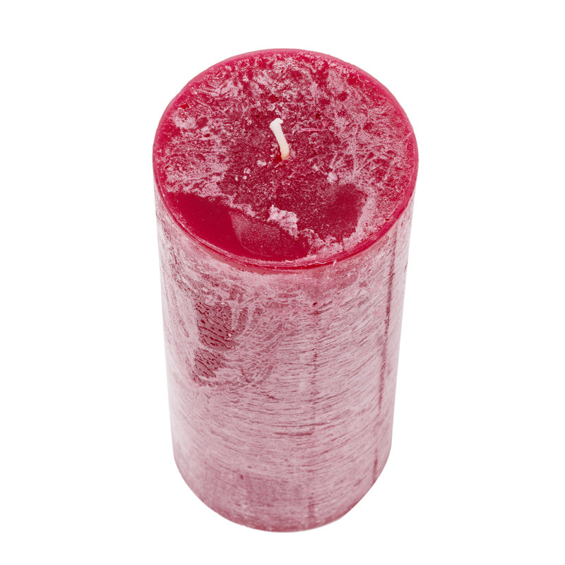 Bougie pilier parfumée 6 pièces, Rouge, Pomme grenade