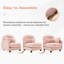 Canapé modulaire rose à 4 places avec configuration en forme de U et tissu chenille confortable, ensemble de ressorts ergonomique, coussin plissé, idéal pour les salons Matériau respirant à 4 places-697846211