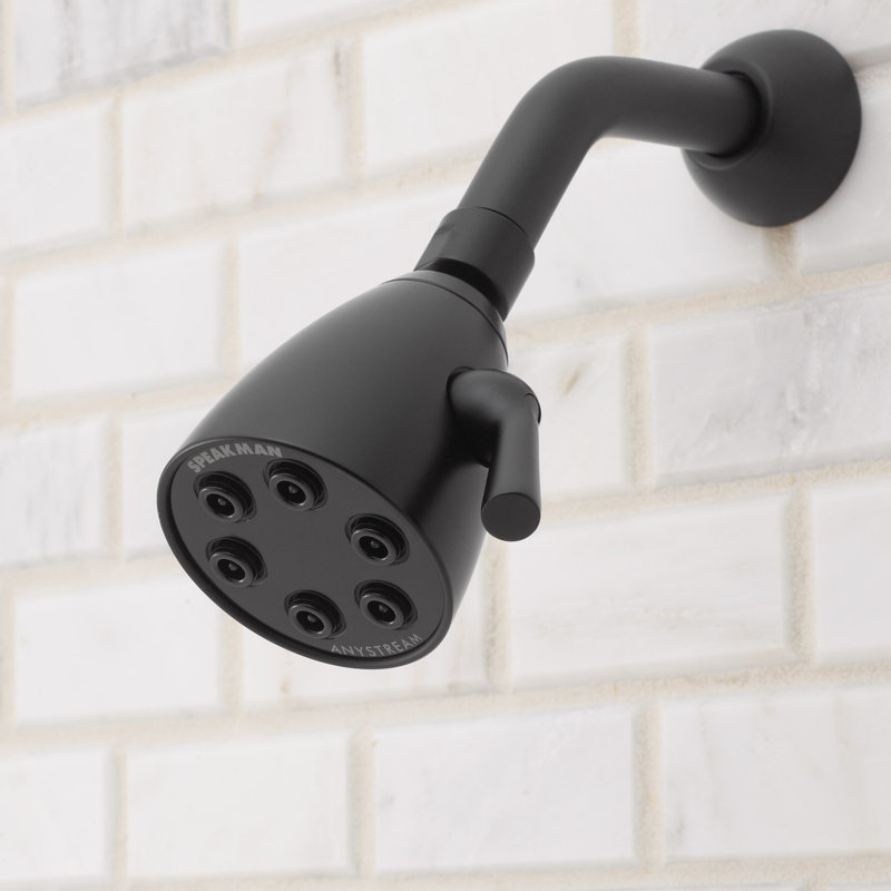 Tête de douche multifonction Icon Anystream, Noir mat, 2.5 GPM