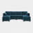 Upholstered U-Shaped Sectional Symmetrical-1407999722