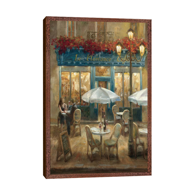 Paris Cafe I Crop by Danhui Nai - Painting on Canvas, 152.5 cm H x 101.5 cm W, Classic Wood Floater Framed