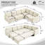 Canapé modulaire rembourré (beige, blanc)-1448341067