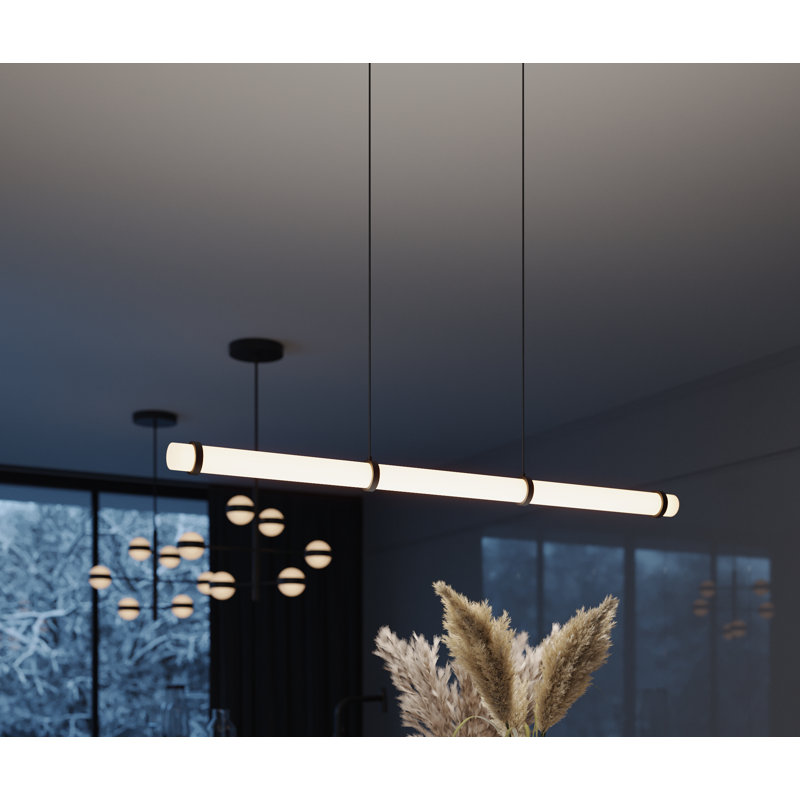 Miami - Luminaire suspendu linéaire à DEL - Noir, Noir