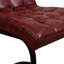 Aaroon Tufted Upholstered Faux Leather Dining Chair in Red