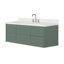   Ensemble de meuble-lavabo mural ovale simple 60 po avec comptoir à quartz blanc Carrara, Ensembles-500080546-500080547