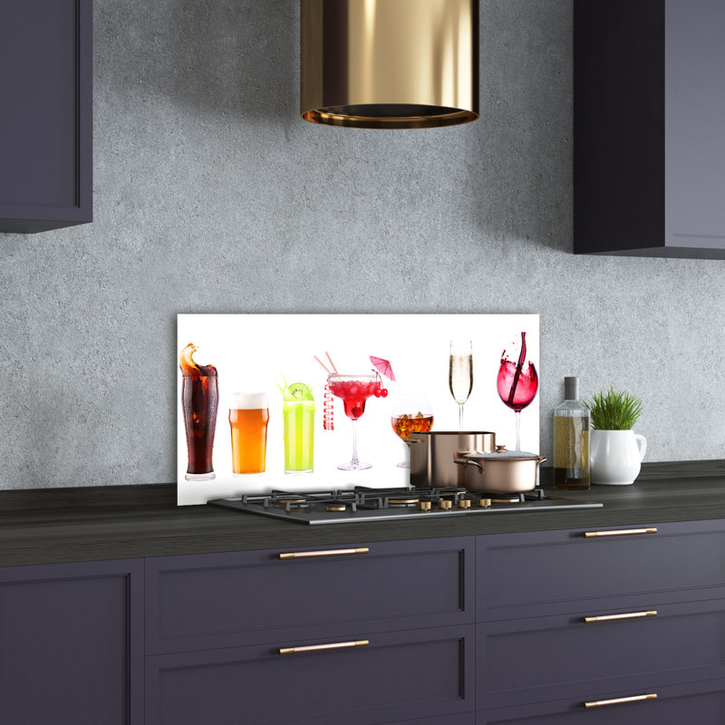 Lopaz 50cm W x 100cm L Glass Peel and Stick Panel