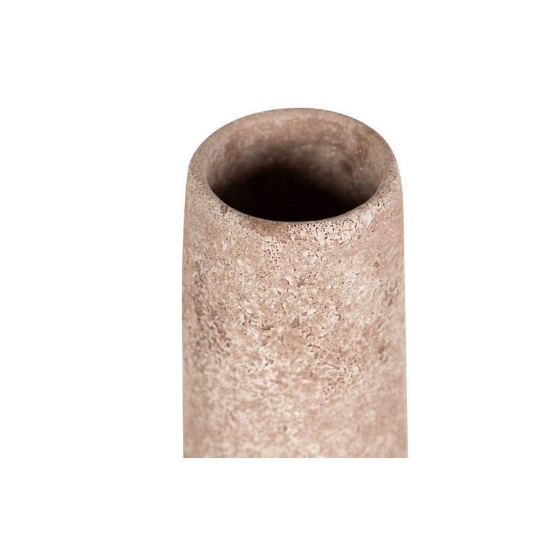 CERAMIC VASE 8X8 CM, overall height- 45cm, Natural