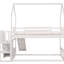 Lit superposé simple blanc / simple avec escalier de rangement convertible et glissade - Pinewood For Family-41135599
