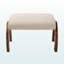 Repose-pieds en tissu beige clair Incanto-586941630