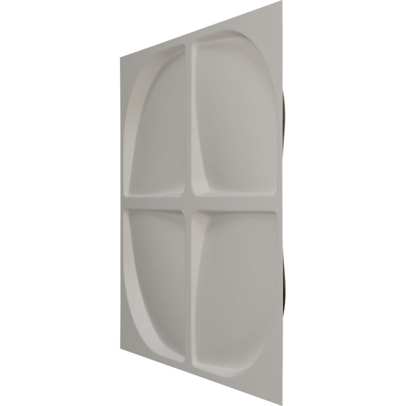 L 19 5/8 po x H 19 5/8 po Franklin EnduraWall Panneau mural décoratif 3D, gris anthracite métallique (couvre 2,67 pieds carrés)