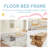 Toddler Floor Bed Frame for Kids，Montessori Bed with High Fence Railings，Wood Playhouse Bed with Rails-105860019-106885474