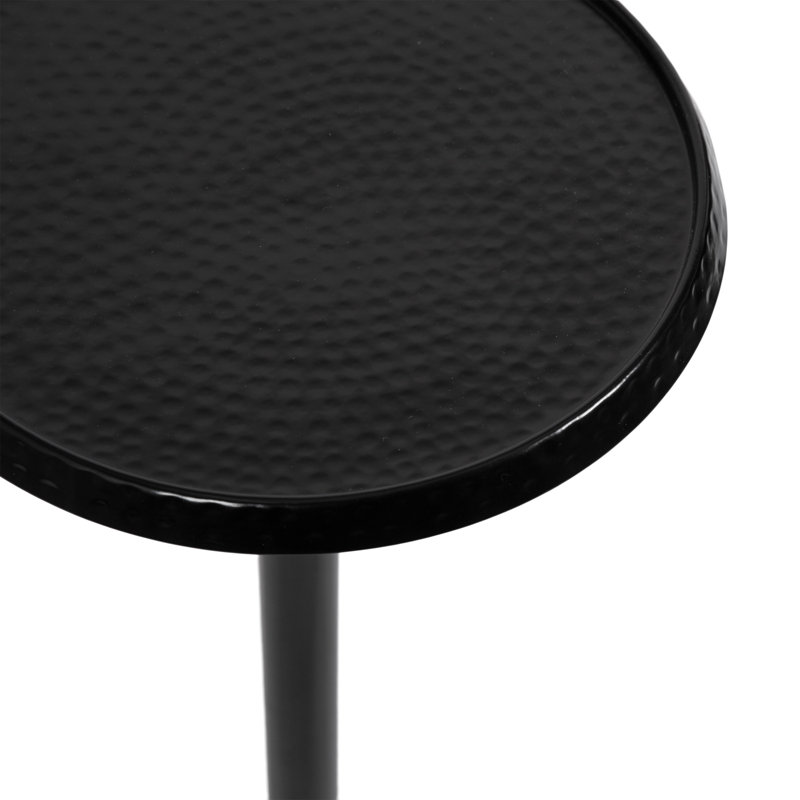 Table de bout Deanna, H 23 po x l 9 po x P 9 po, Shiny Black Base/ Shiny Black Top
