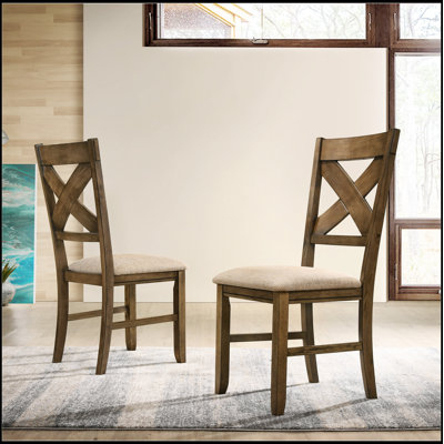 Raven Wood Fabric Upholstered Dining Chair Set of 2, Combining Elegance, Comfort, and Durability for a Timeless Dining Experience.