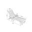 Chaise longue d'extérieur avec texture en bois-1876743748