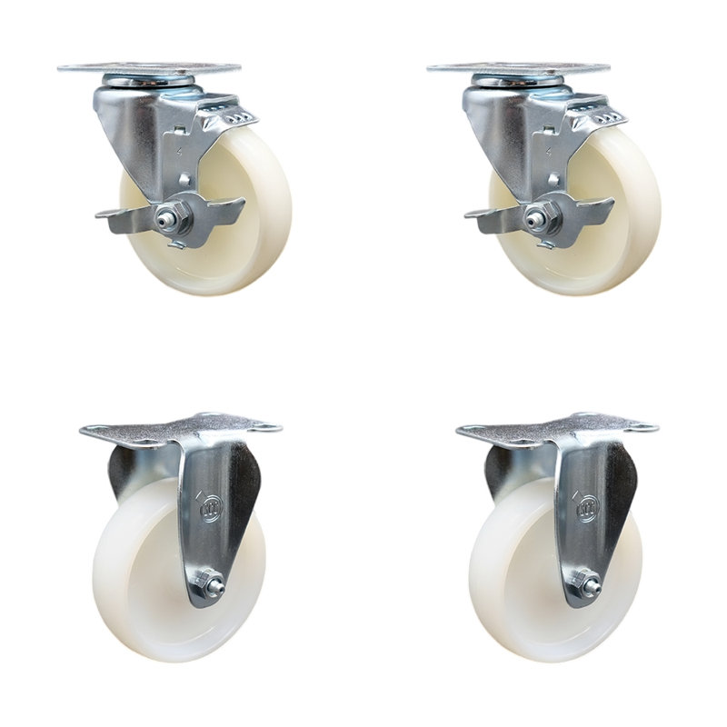 4 Piece Nylon Swivel Caster Set