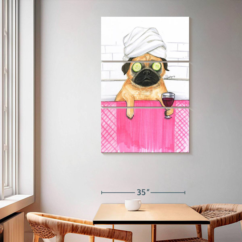 Ketti Pug Bath, 65" H x 42" W
