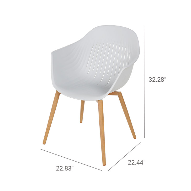 Ensemble de 2 chaises de salle à manger en aluminium Drumm