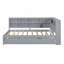 Lit de jour double en bois avec lit gigogne simple, lit de jour avec tablette de rangement et ports de chargement USB-637122301