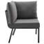 Ensemble de patio extérieur en aluminium 6 pièces Riverside par Modway-763645754-763645753