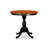 3 Piece Kitchen Table & Chairs Set Contains a Round Dining Room Table with Pedestal and 2 Faux Leather Upholstered Dining Chairs, Black & Cherry