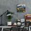 Art mural en verre acrylique 12 po x 12 po «Viper Snake Rattlesnake» par Pierre Gavidia