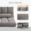Canapé convertible, canapé-lit pliant, chaise longue d'invité avec 2 coussins, dossier et appui-tête réglables, gris foncé