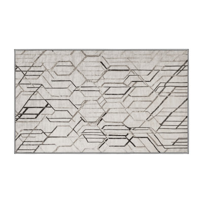 Tapis gris lavable à la machine
