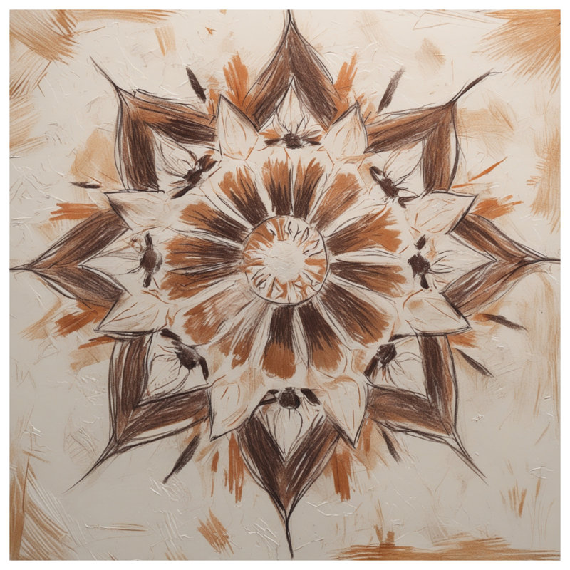Housses de couette texturées Mandala Art, Lit simple