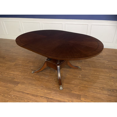 Extendable Walnut Round Dining Table