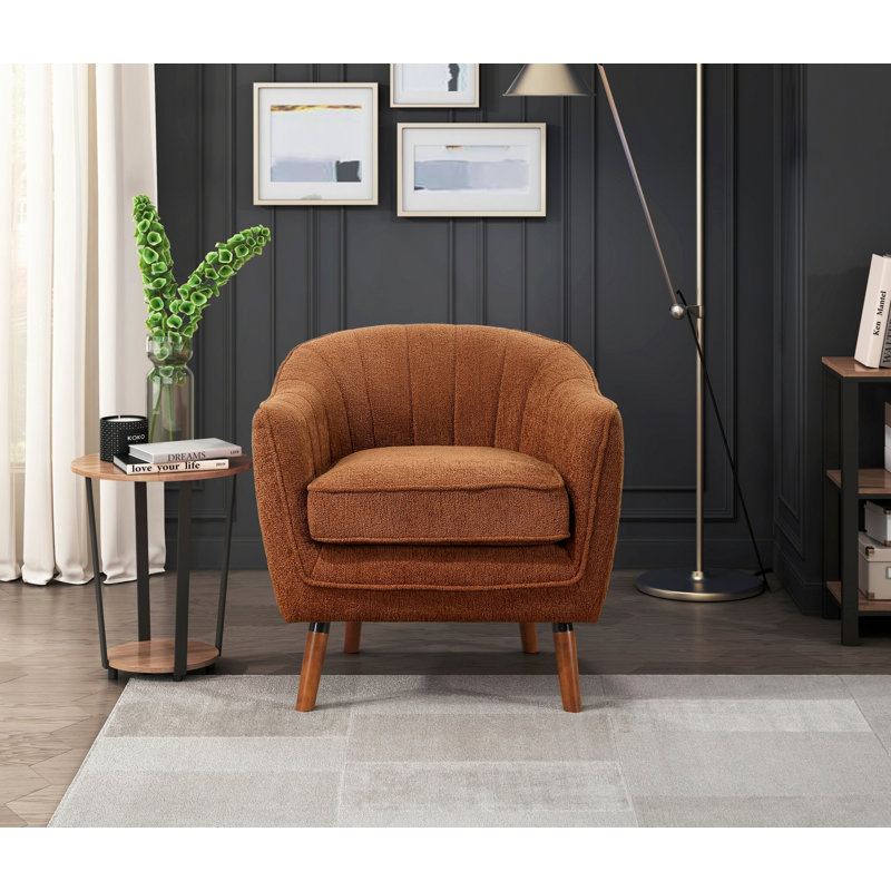Chaise d'appoint, fauteuil rembourré, fauteuil pour la maison, Rouille